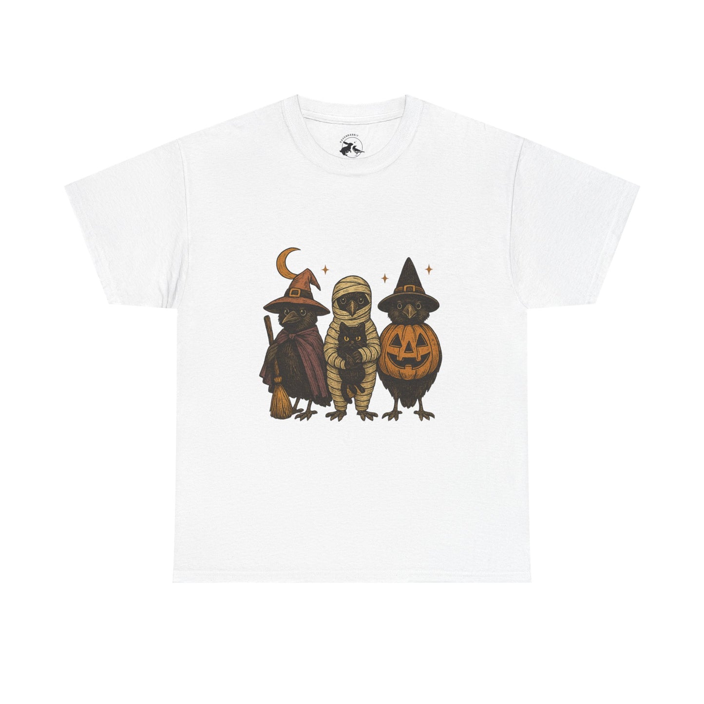 Trick-or-Tweet Trio Tee – Vintage Halloween Raven Shirt