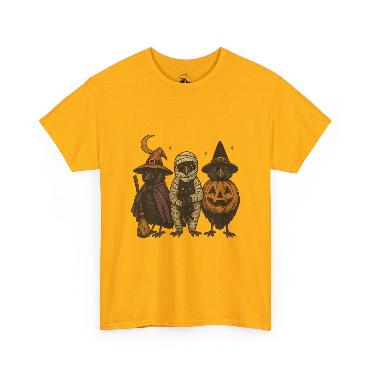 Trick-or-Tweet Trio Tee – Vintage Halloween Raven Shirt