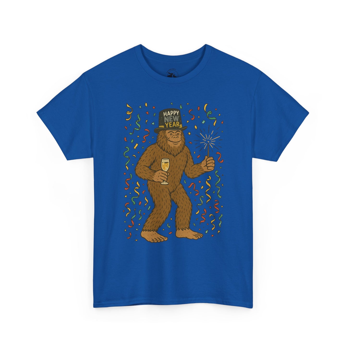 Bigfoot Midnight Celebration Tee – New Year Forest Party Shirt