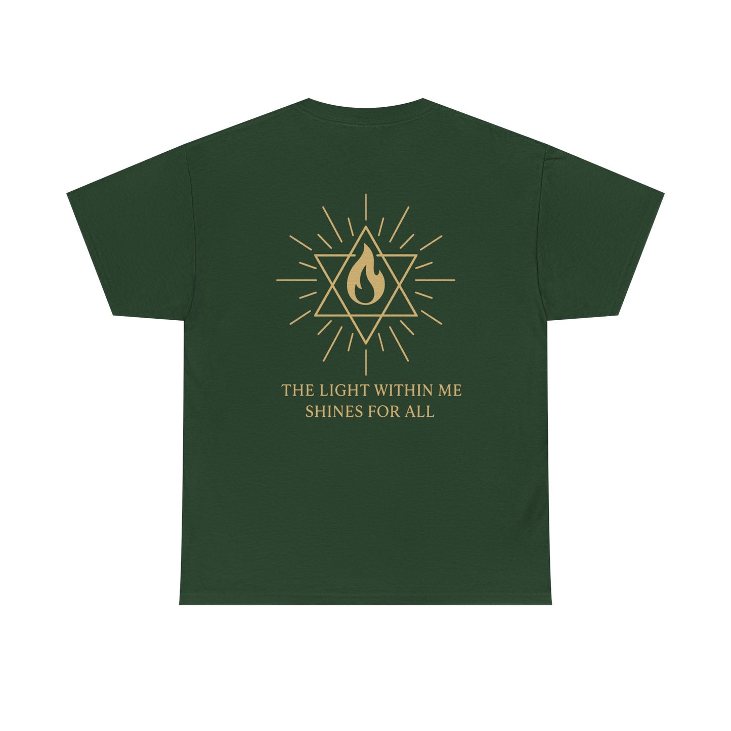 The Light Within Tee – Double Sided Merkaba Flame of Awakening Shirt
