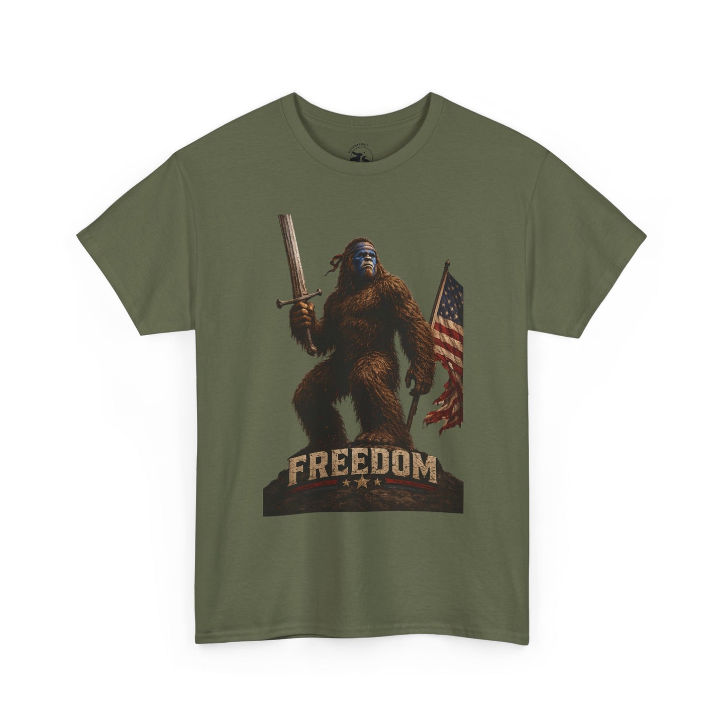 Freedom Warrior Tee – Patriotic Bigfoot American Legend Shirt