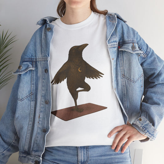 The Raven Yoga Master Tee – Balance in Flight and Spirit