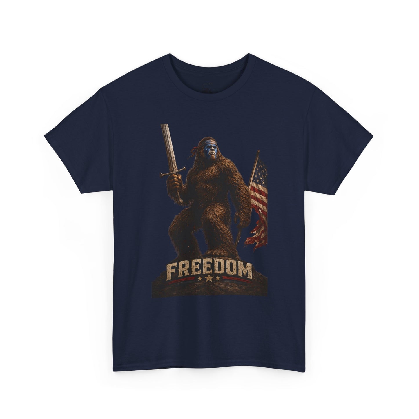 Freedom Warrior Tee – Patriotic Bigfoot American Legend Shirt