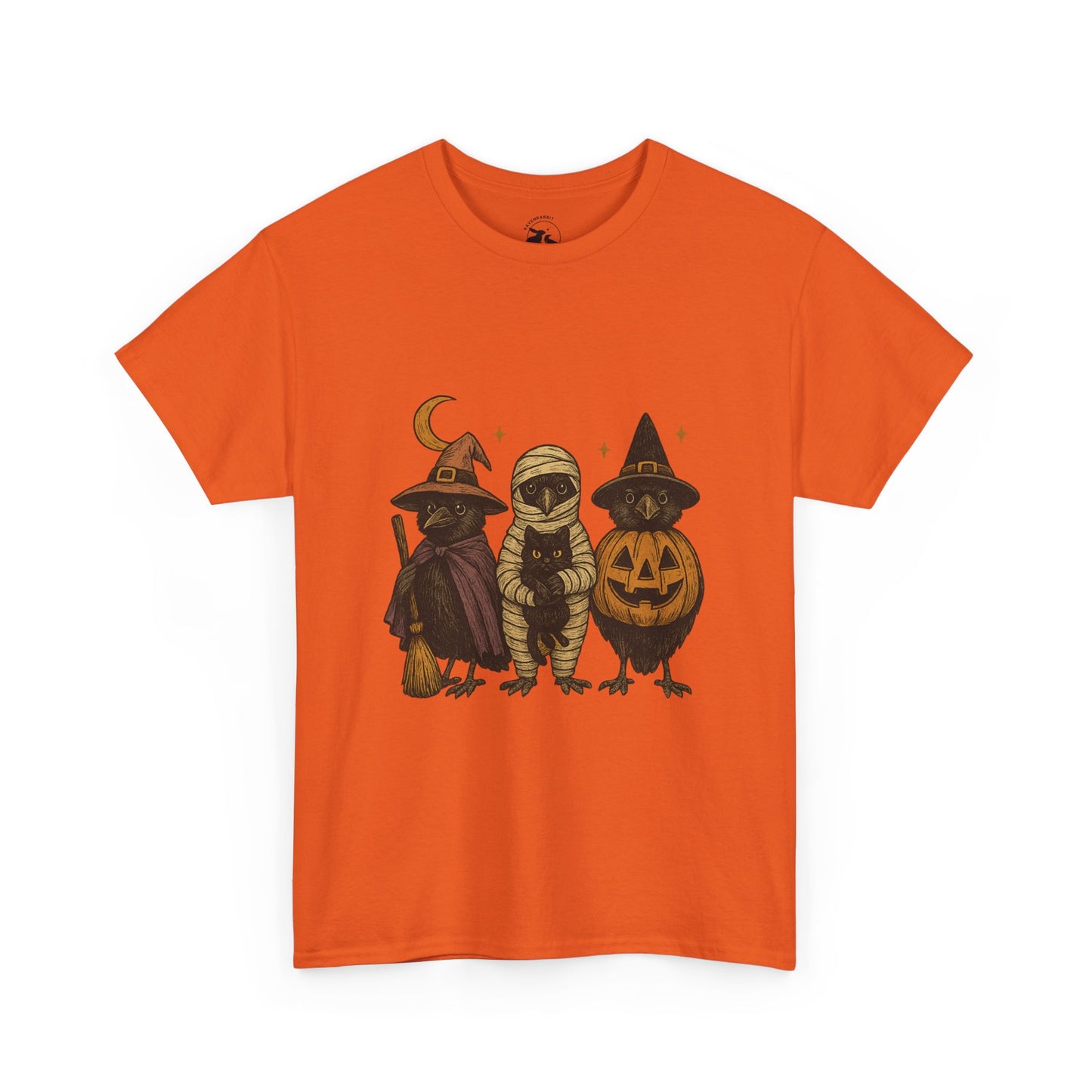 Trick-or-Tweet Trio Tee – Vintage Halloween Raven Shirt
