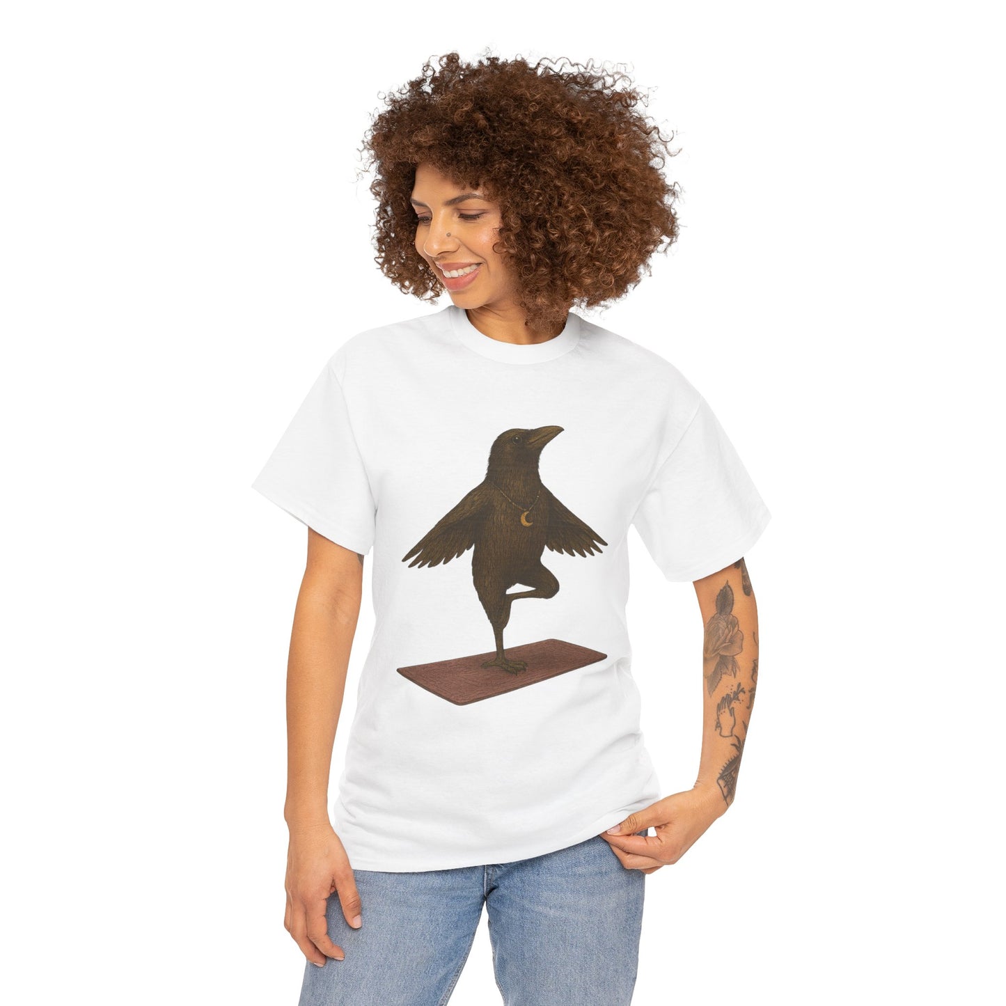 The Raven Yoga Master Tee – Balance in Flight and Spirit