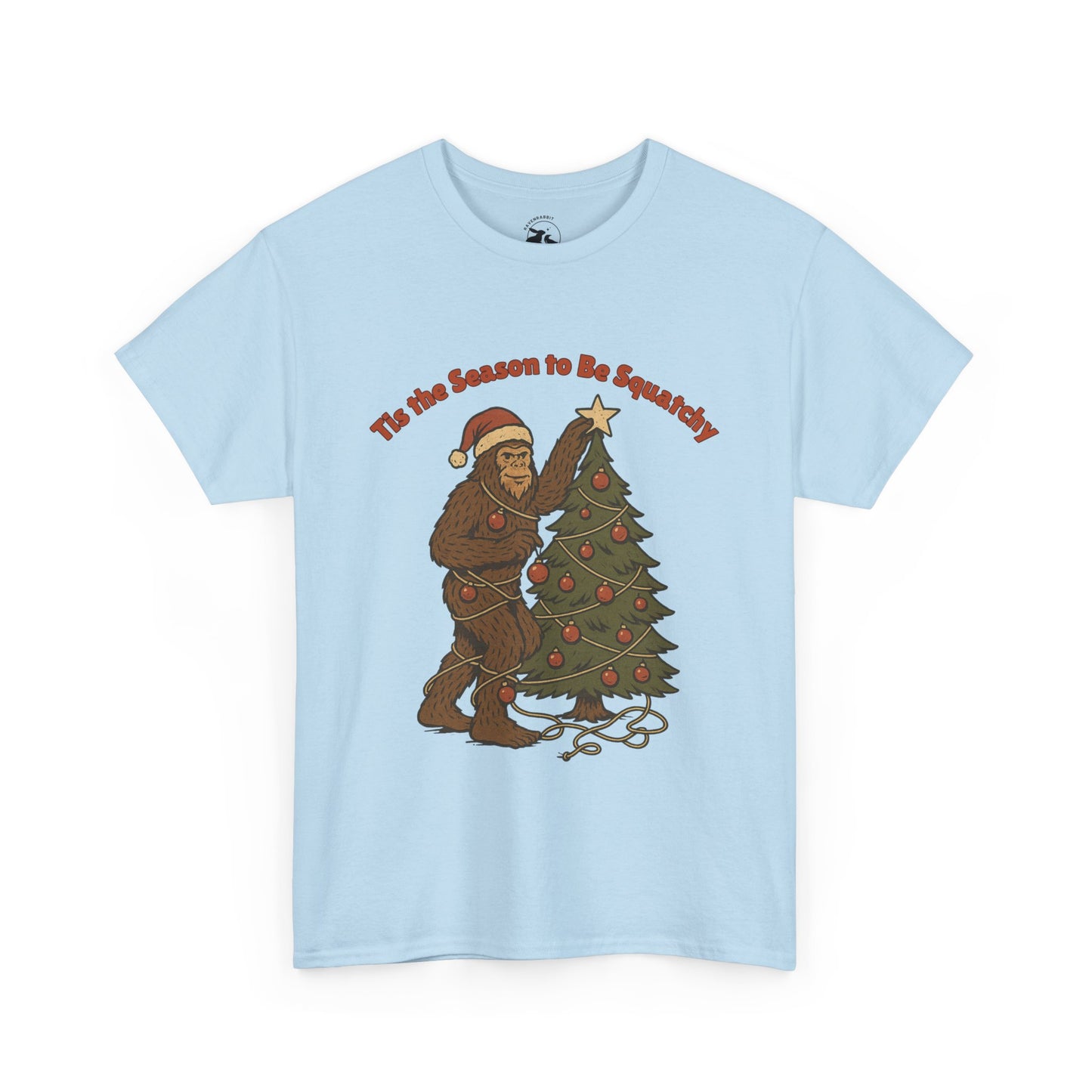 Sasquatch Decorating the Tree Tee – Bigfoot Christmas Spirit Shirt