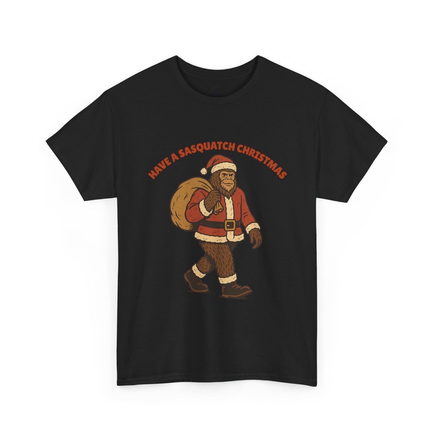 Sasquatch Christmas Tee – Festive Bigfoot Holiday Spirit Shirt