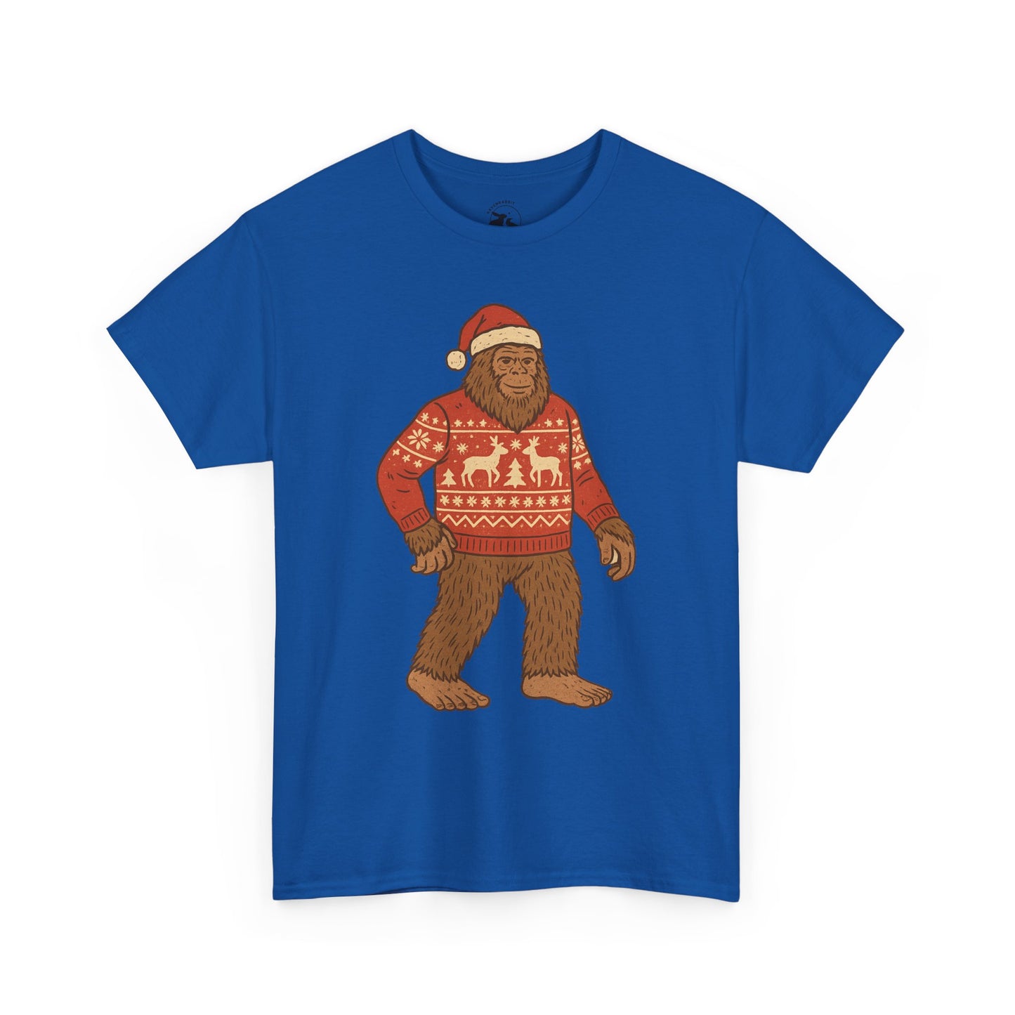 Bigfoot Christmas Sweater Tee – Festive Forest Fun