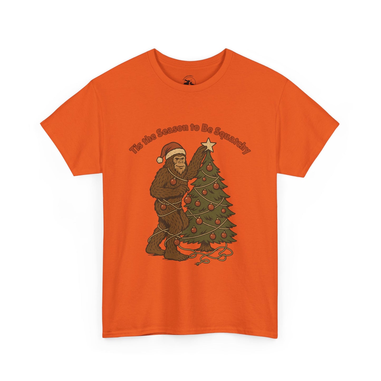 Sasquatch Decorating the Tree Tee – Bigfoot Christmas Spirit Shirt