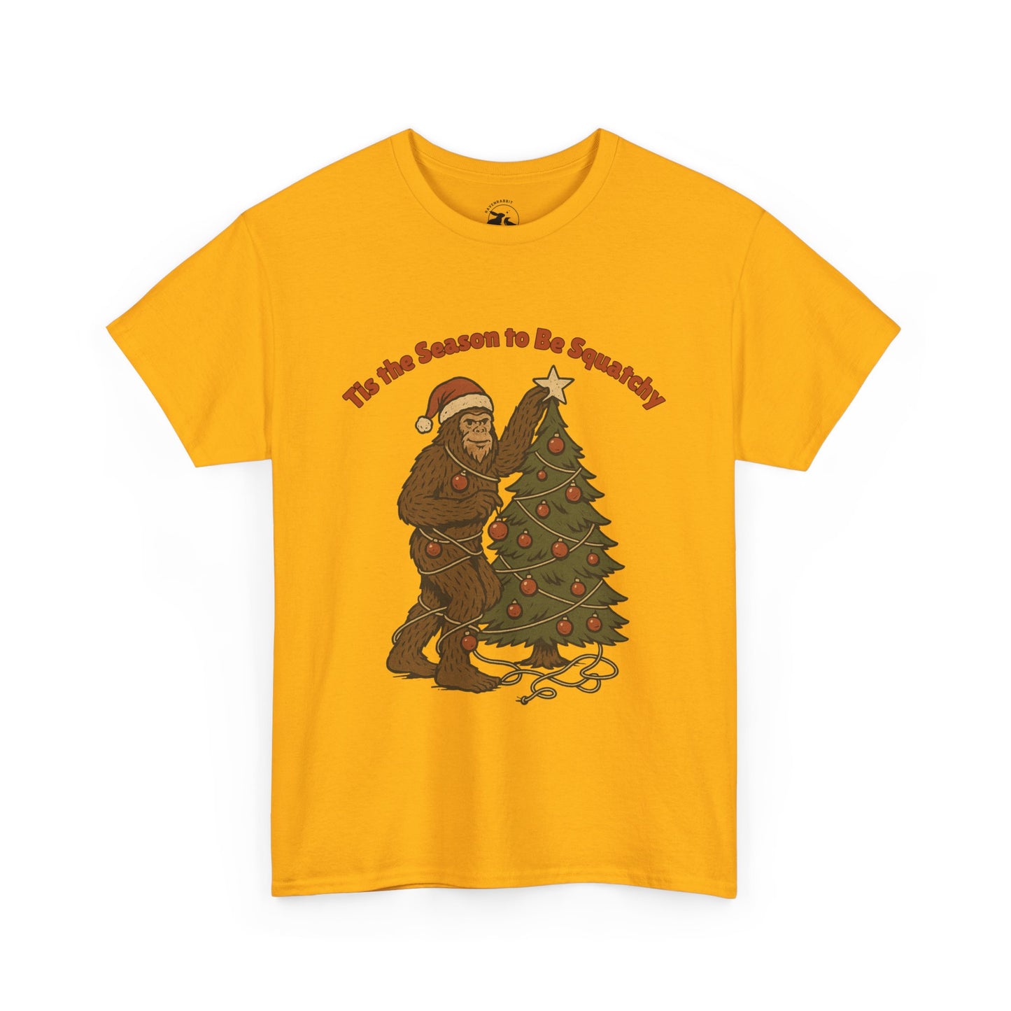Sasquatch Decorating the Tree Tee – Bigfoot Christmas Spirit Shirt