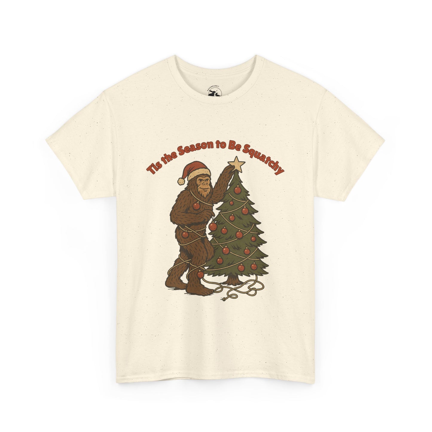 Sasquatch Decorating the Tree Tee – Bigfoot Christmas Spirit Shirt