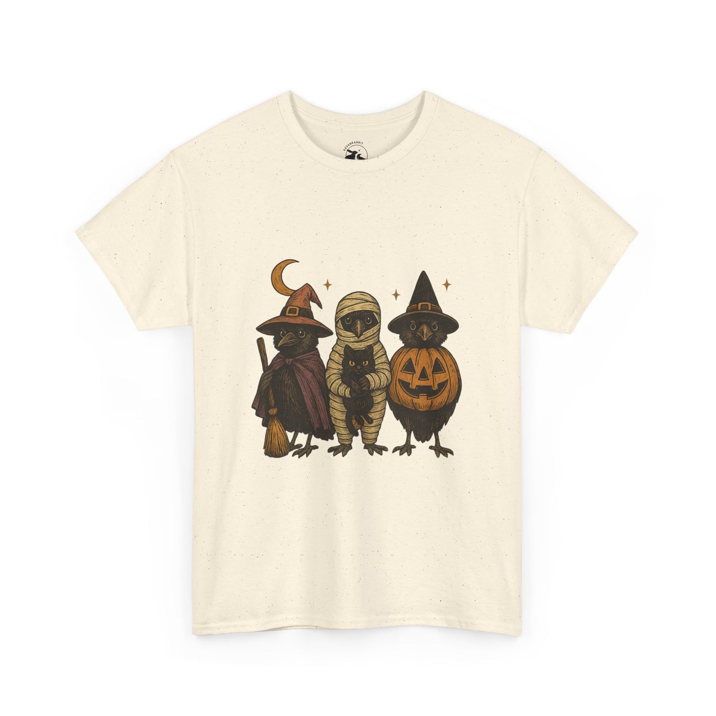 Trick-or-Tweet Trio Tee – Vintage Halloween Raven Shirt
