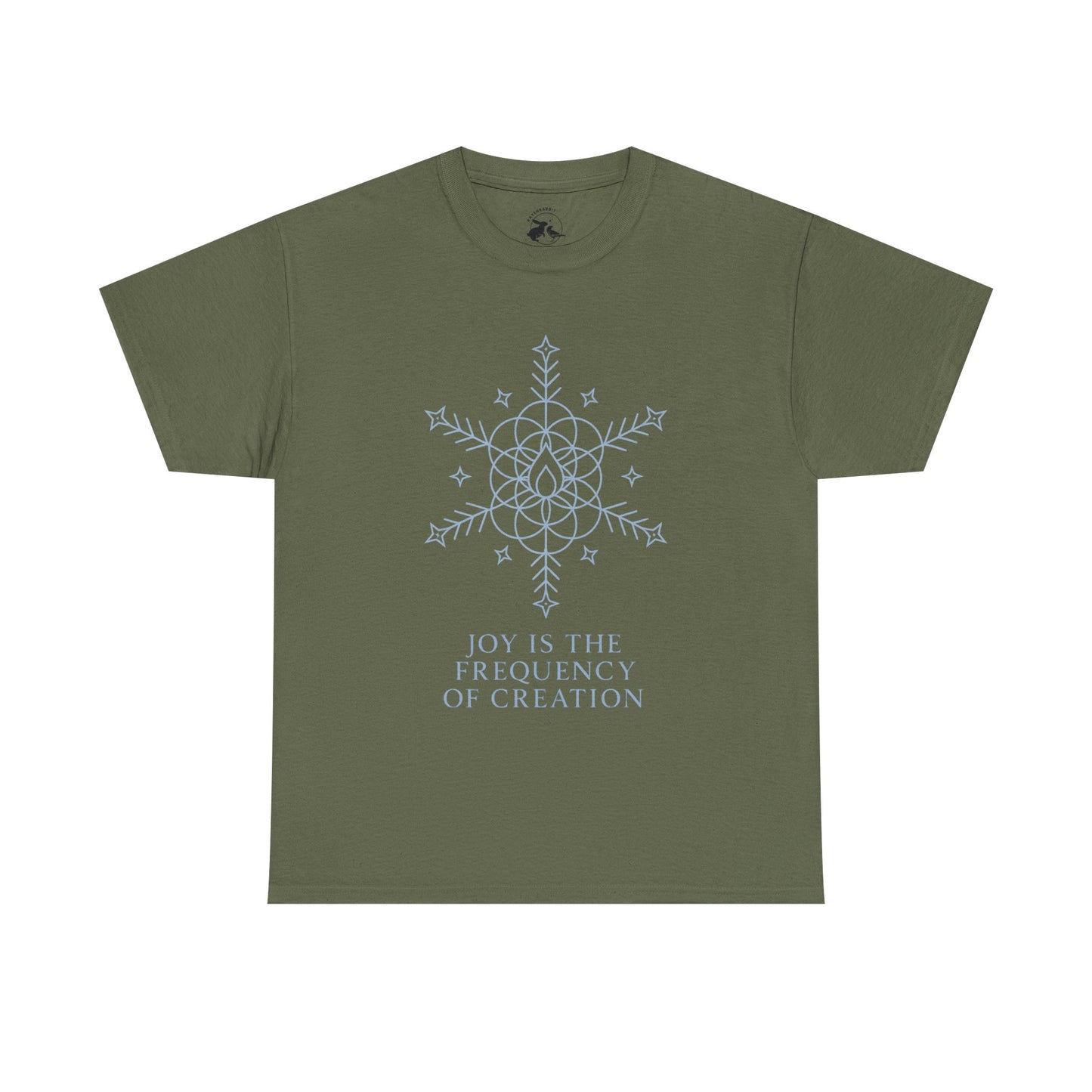 Joy Frequency Tee – Sacred Geometry Snowflake of Creation Graphic Shirt