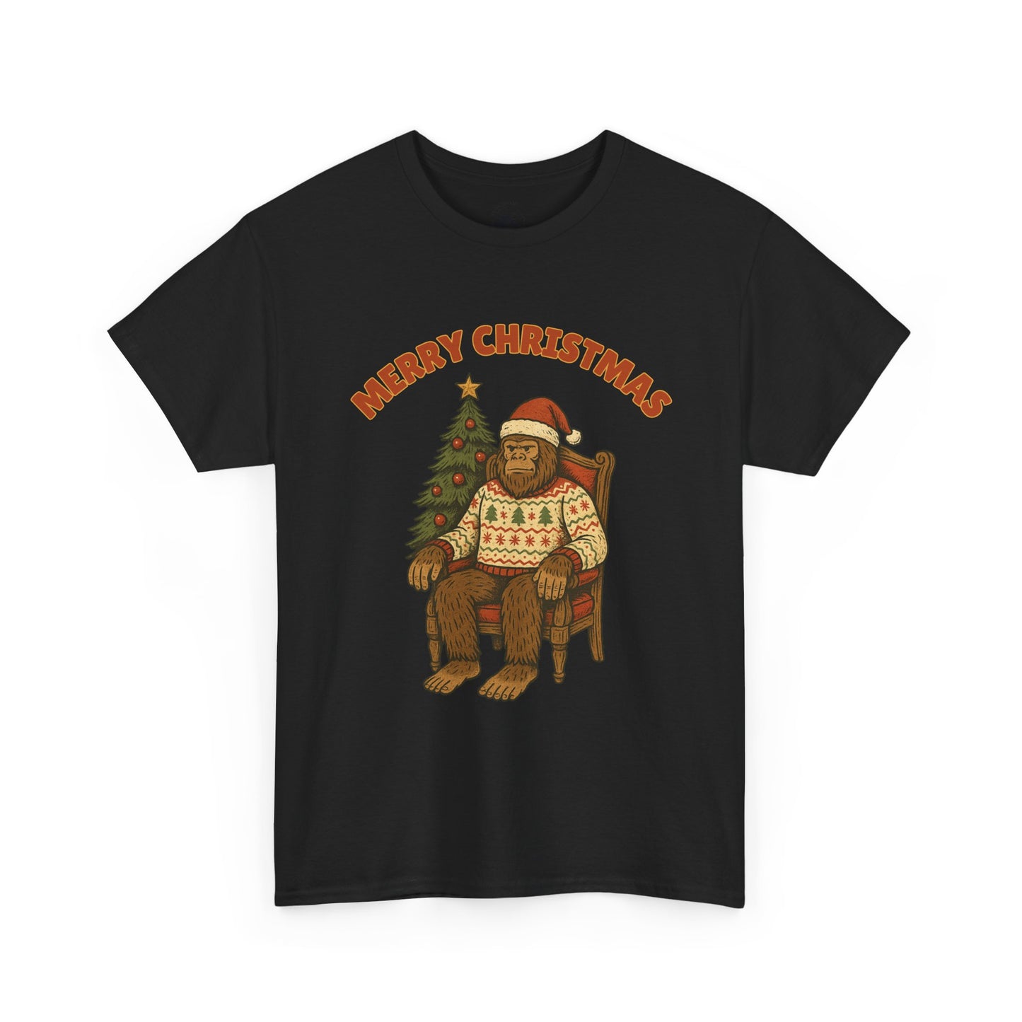 Bigfoot Christmas Spirit Tee – Cozy Sasquatch Holiday Shirt