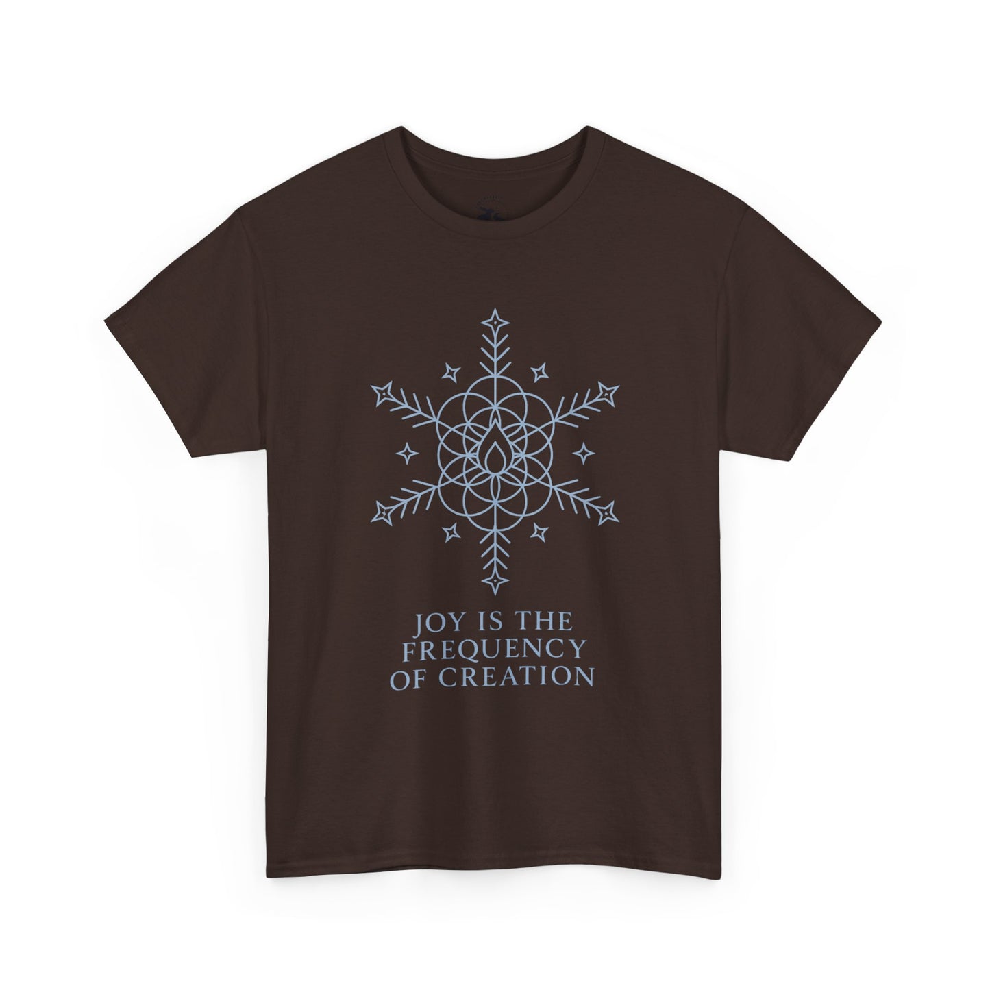 Joy Frequency Tee – Sacred Geometry Snowflake of Creation Graphic Shirt
