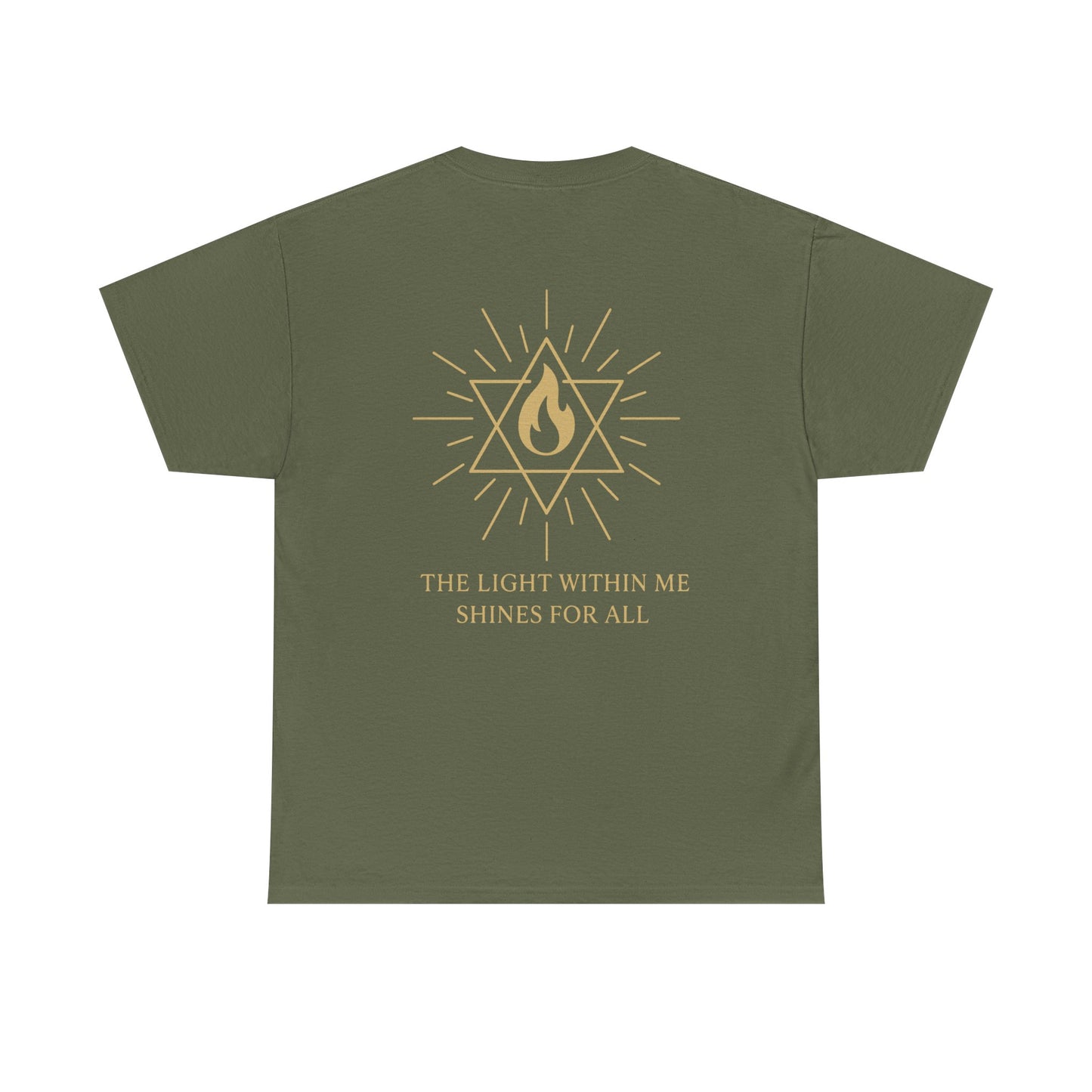 The Light Within Tee – Double Sided Merkaba Flame of Awakening Shirt