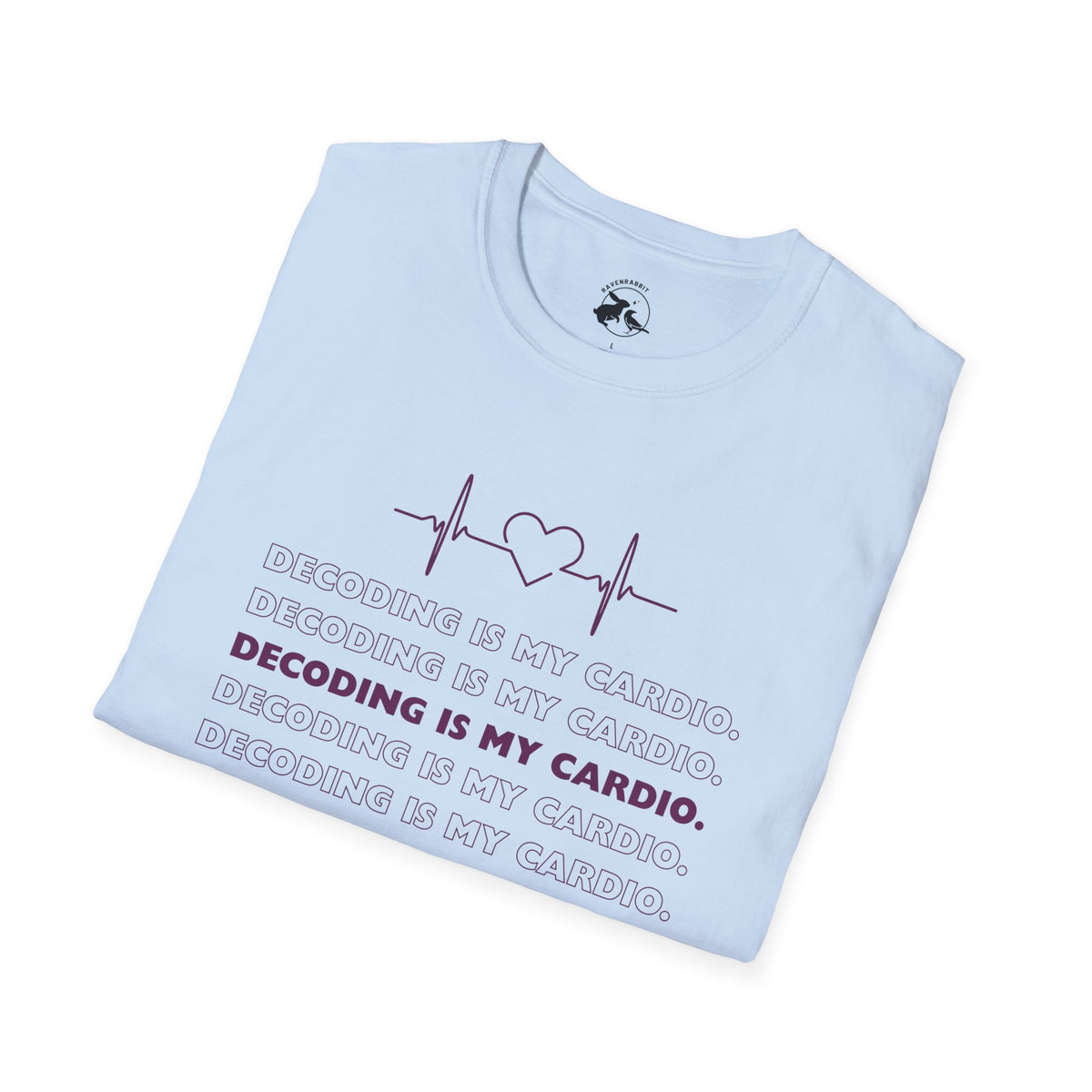 Decoding Is My Cardio T-Shirt — Heartbeat Code Programmer Tee