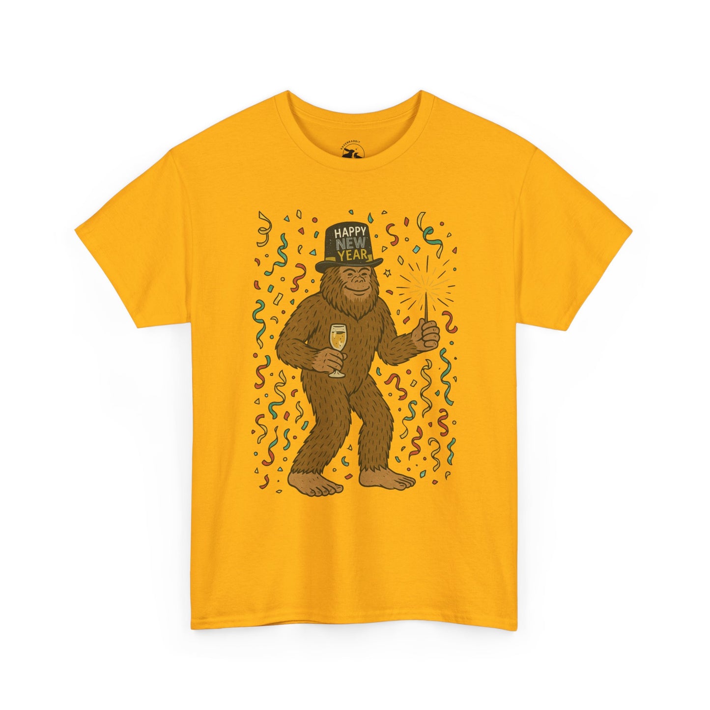 Bigfoot Midnight Celebration Tee – New Year Forest Party Shirt