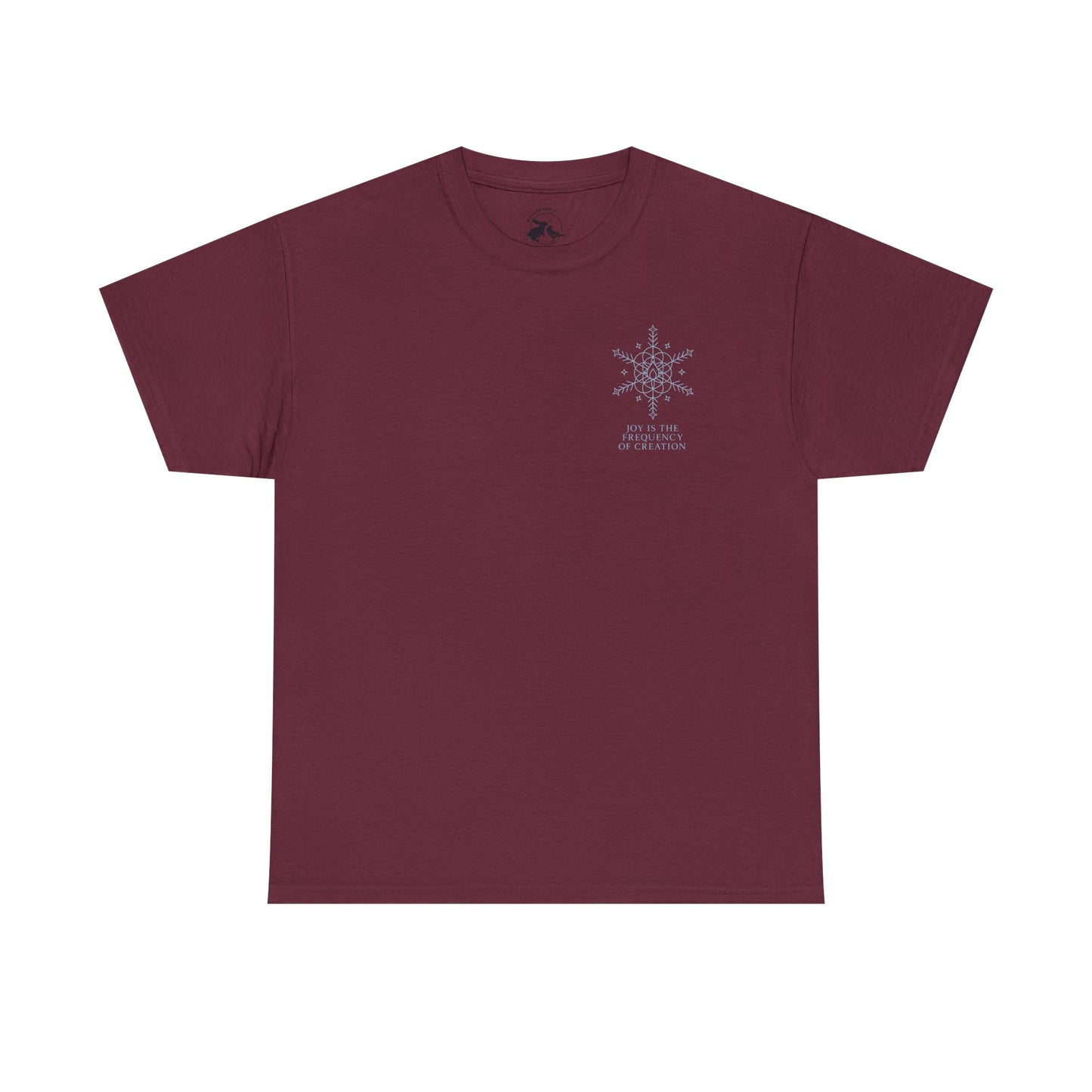Joy Frequency Tee – Double Sided Sacred Geometry Snowflake of Creation Shirt