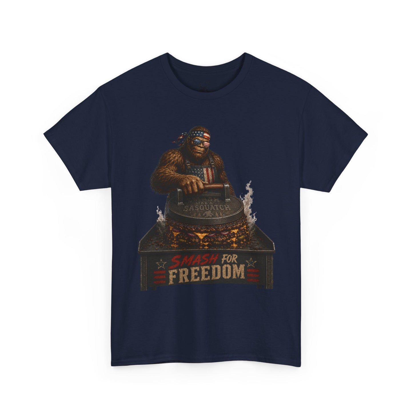 Smash For Freedom Tee – Patriotic Bigfoot BBQ Shirt