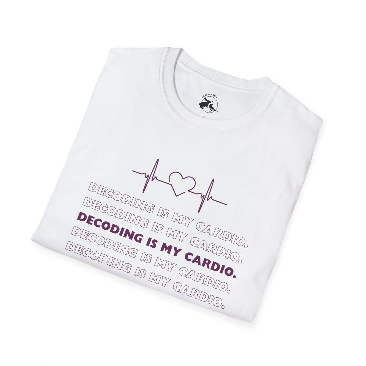 Decoding Is My Cardio T-Shirt — Heartbeat Code Programmer Tee