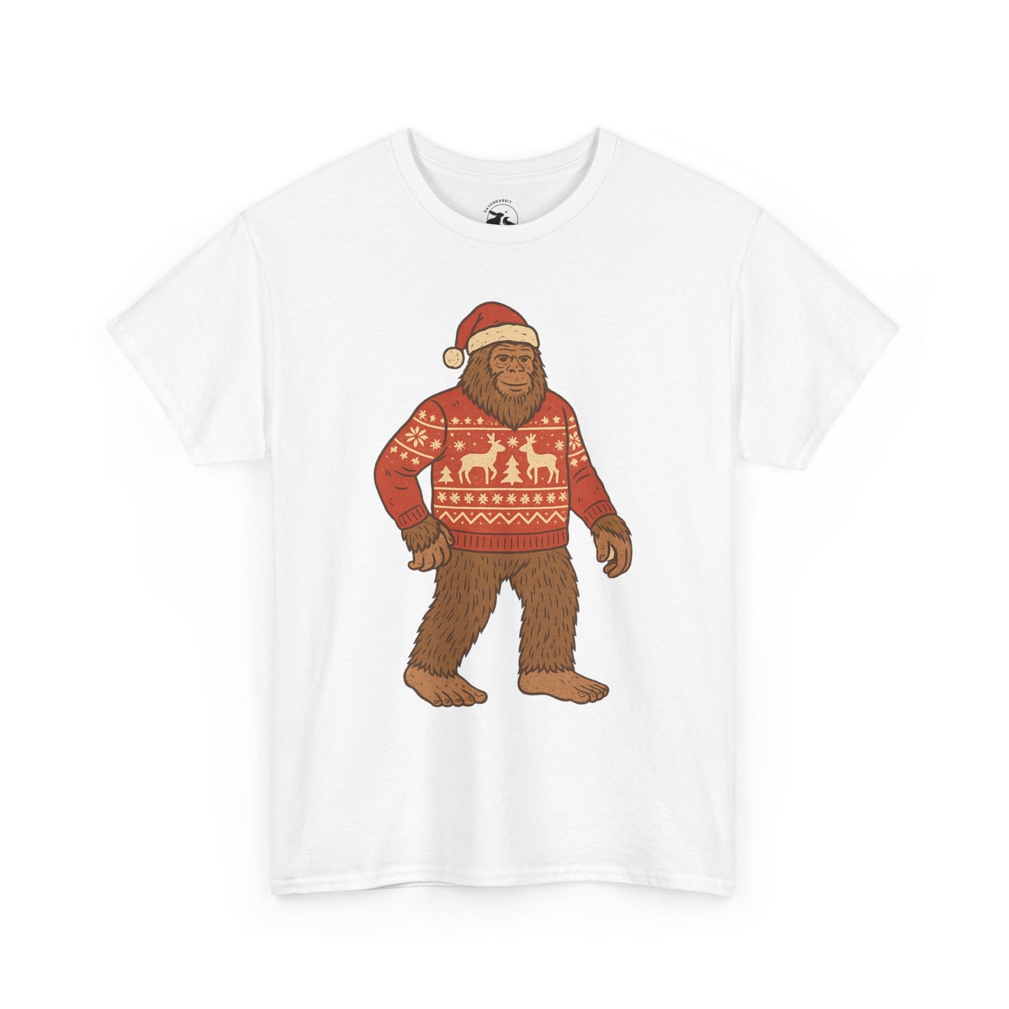 Bigfoot Christmas Sweater Tee – Festive Forest Fun