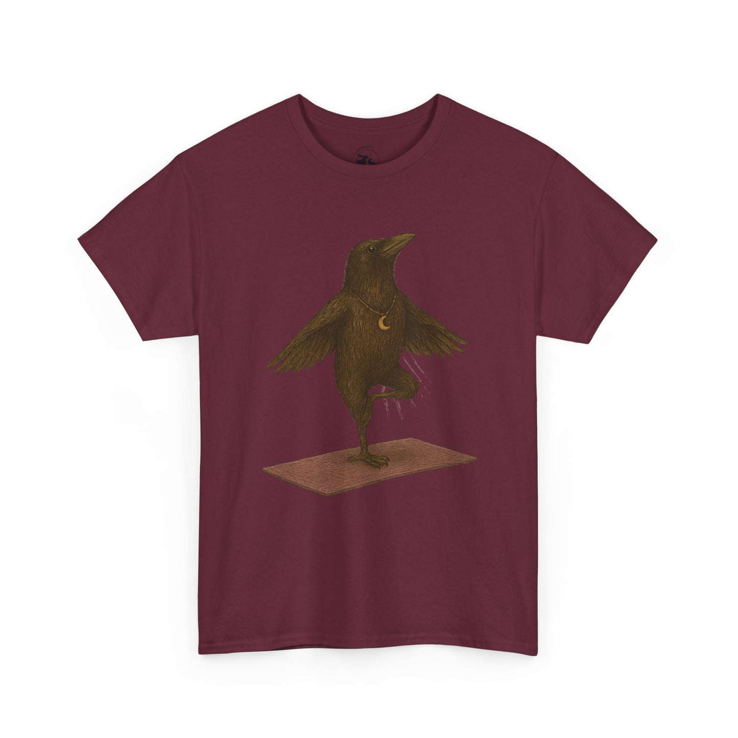 The Raven Yoga Master Tee – Balance in Flight and Spirit