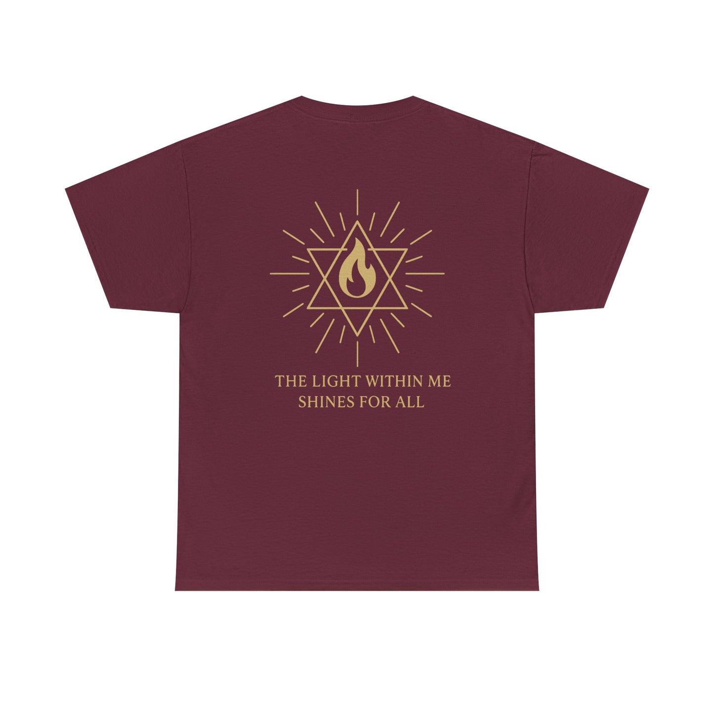 The Light Within Tee – Double Sided Merkaba Flame of Awakening Shirt