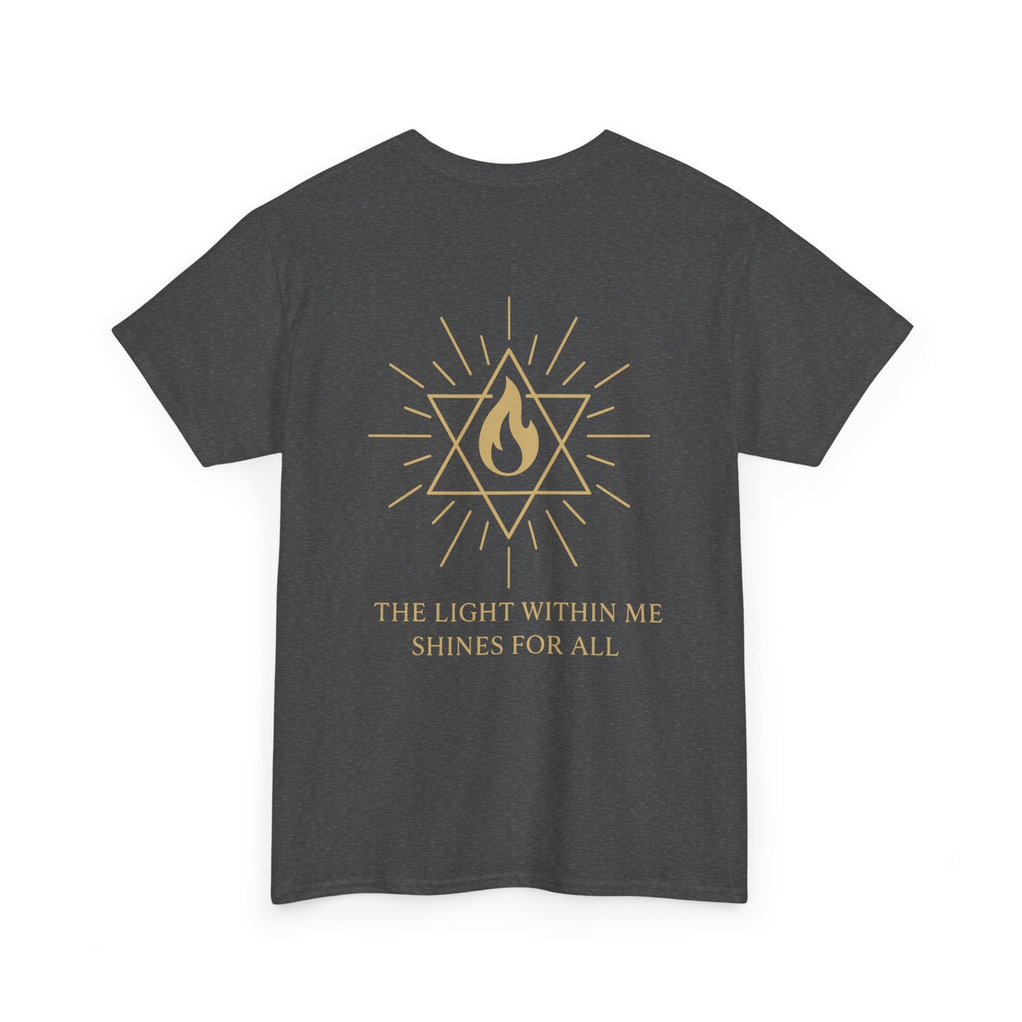 The Light Within Tee – Double Sided Merkaba Flame of Awakening Shirt