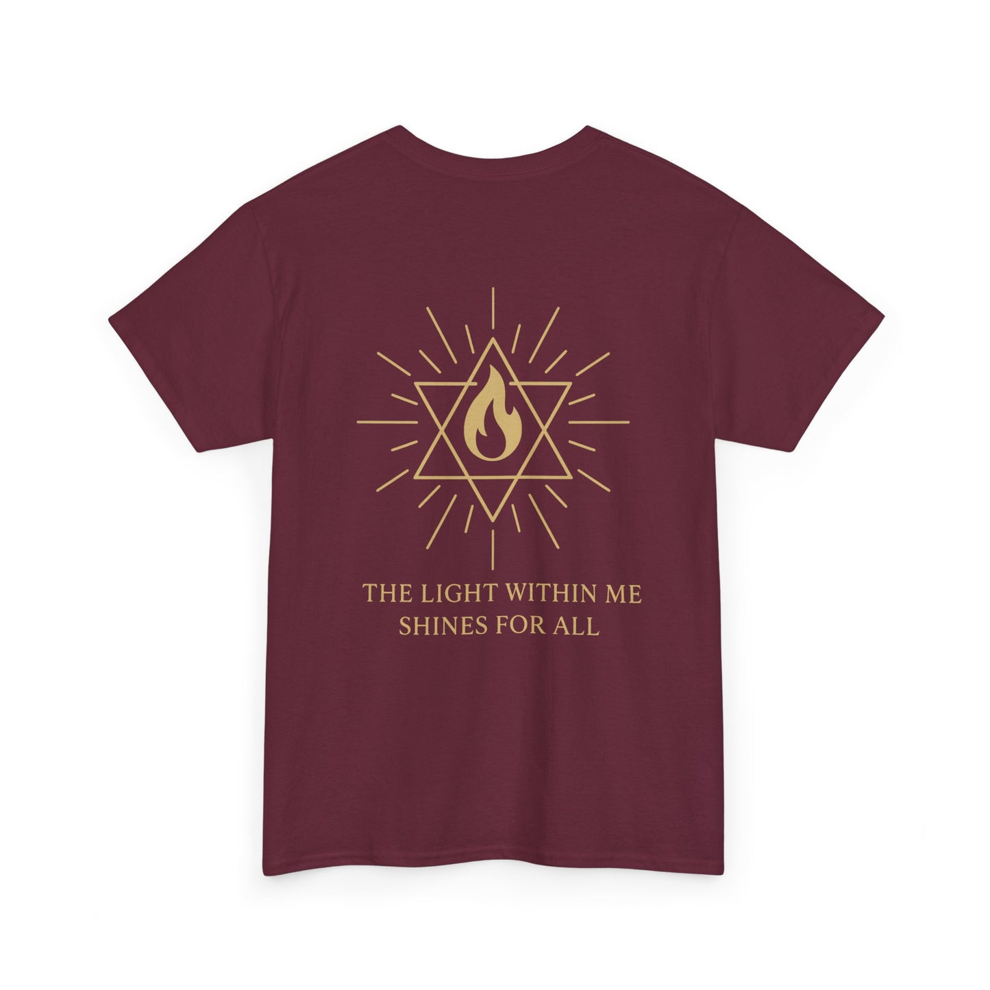 The Light Within Tee – Double Sided Merkaba Flame of Awakening Shirt