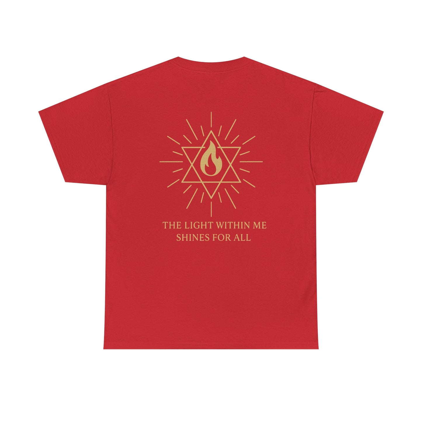 The Light Within Tee – Double Sided Merkaba Flame of Awakening Shirt