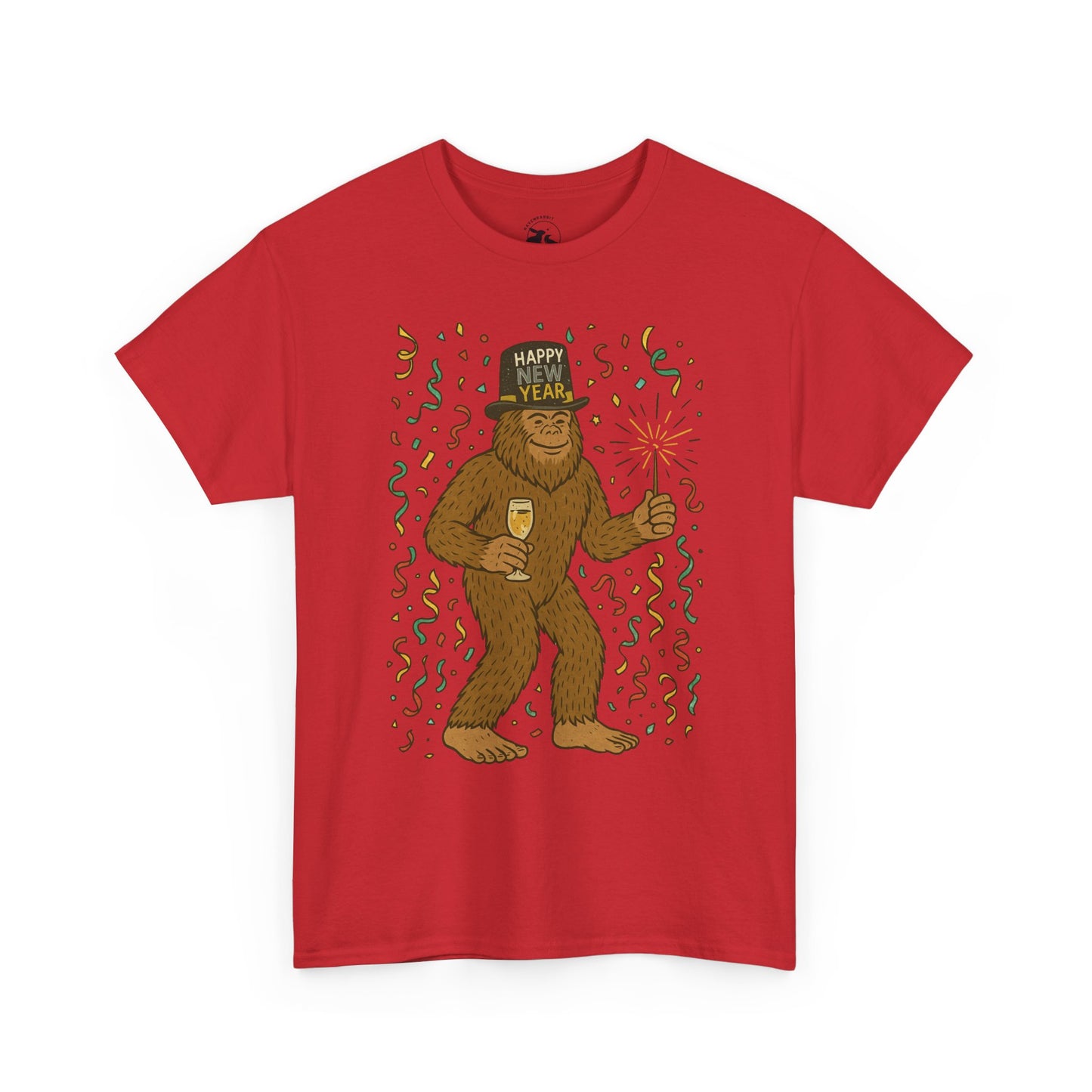 Bigfoot Midnight Celebration Tee – New Year Forest Party Shirt