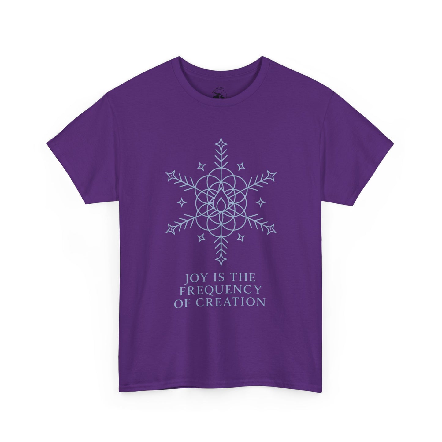 Joy Frequency Tee – Sacred Geometry Snowflake of Creation Graphic Shirt