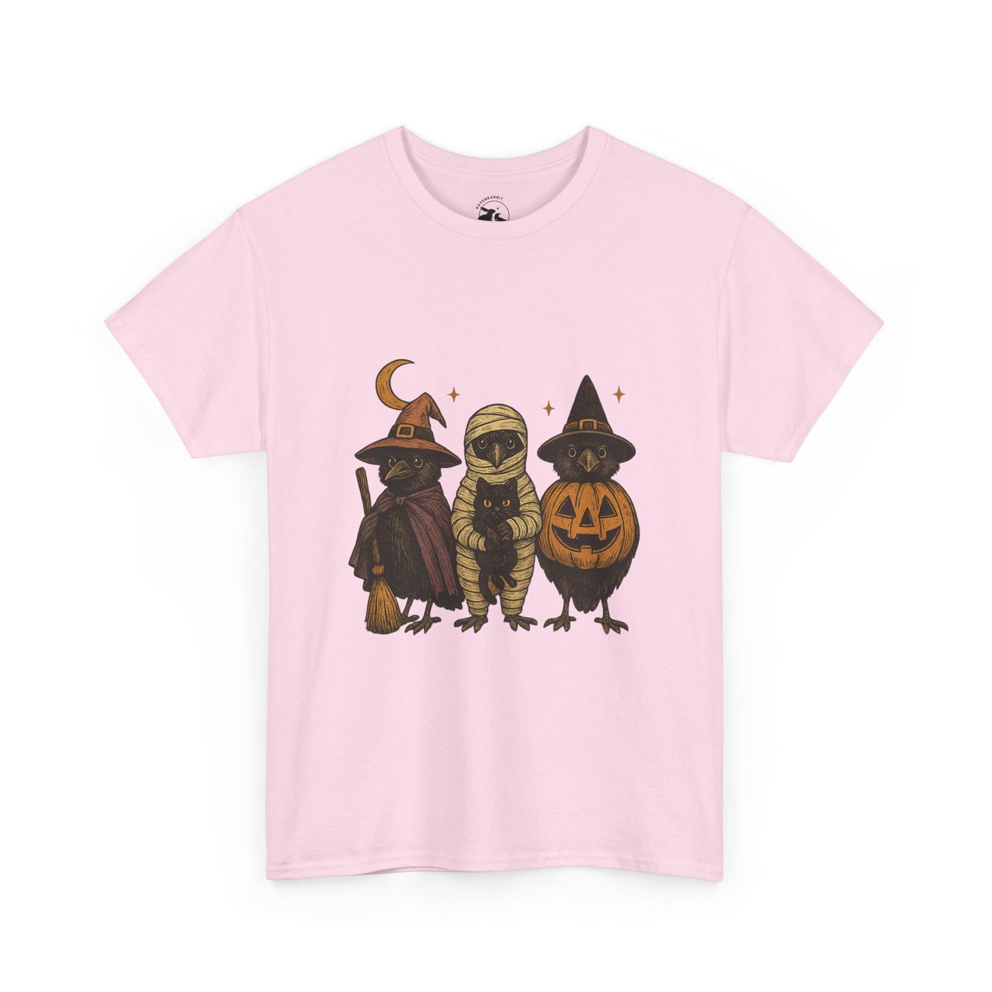 Trick-or-Tweet Trio Tee – Vintage Halloween Raven Shirt
