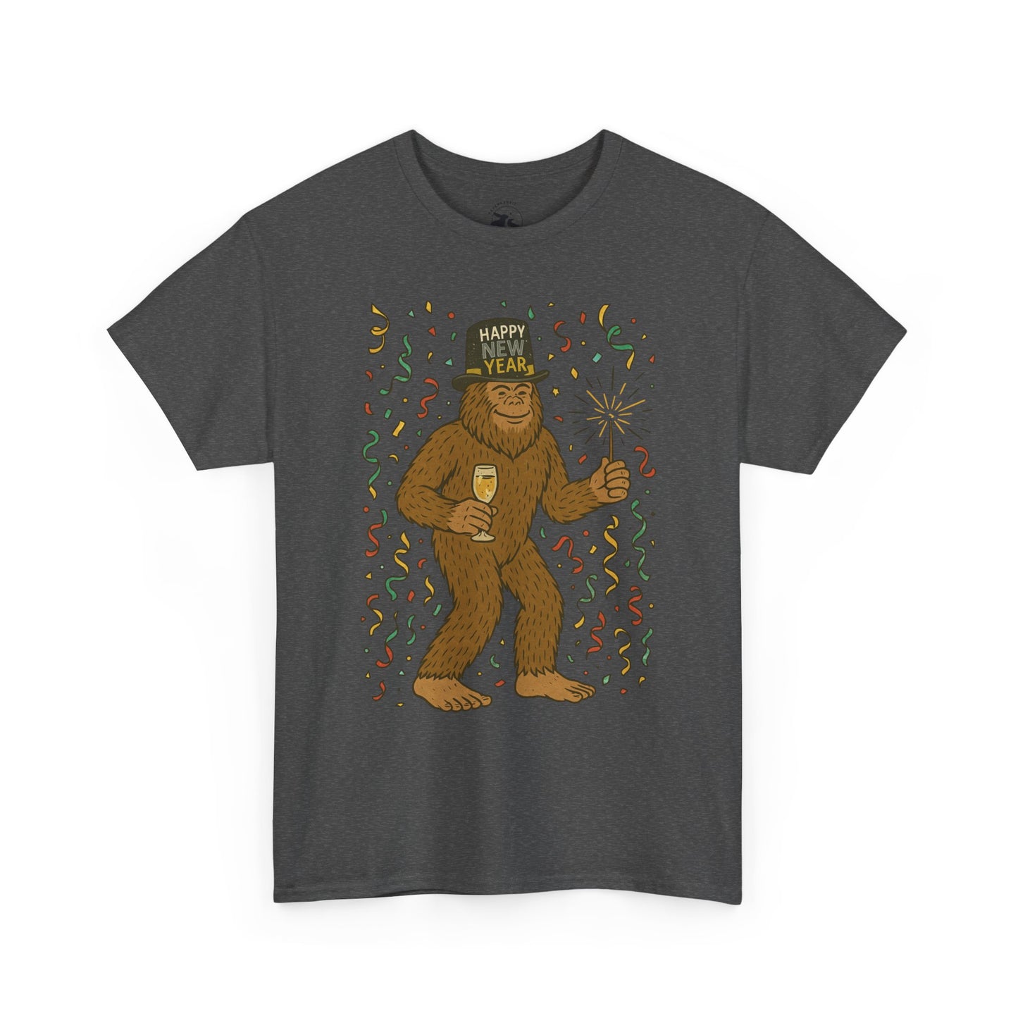 Bigfoot Midnight Celebration Tee – New Year Forest Party Shirt