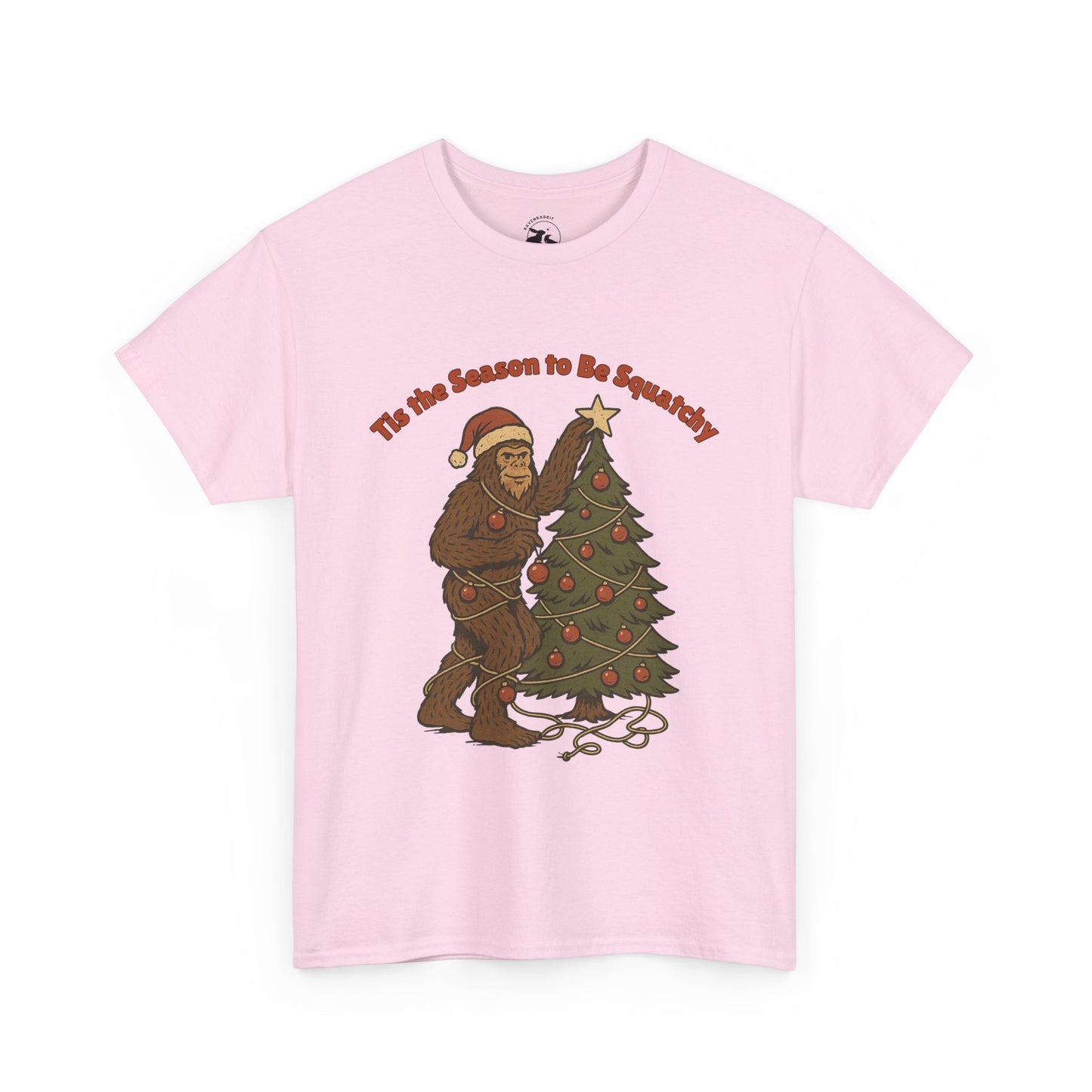 Sasquatch Decorating the Tree Tee – Bigfoot Christmas Spirit Shirt
