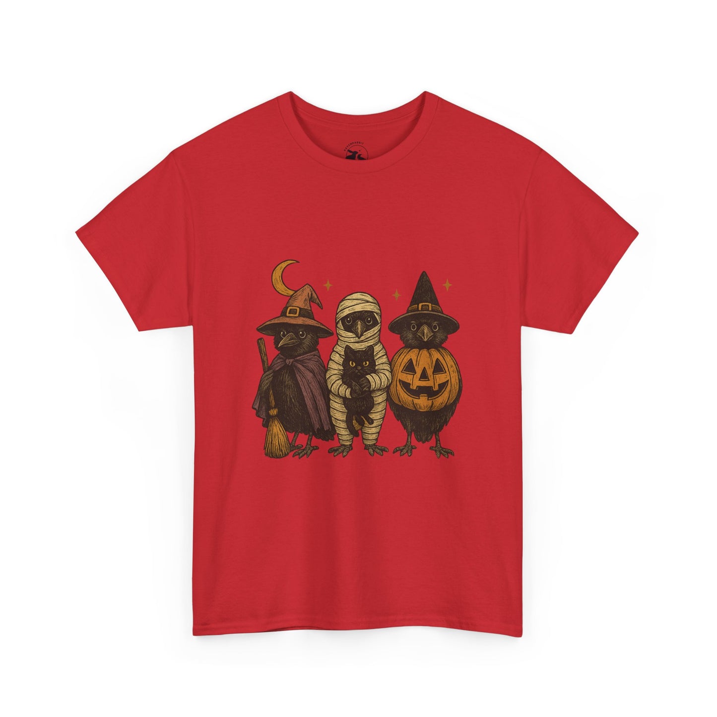 Trick-or-Tweet Trio Tee – Vintage Halloween Raven Shirt