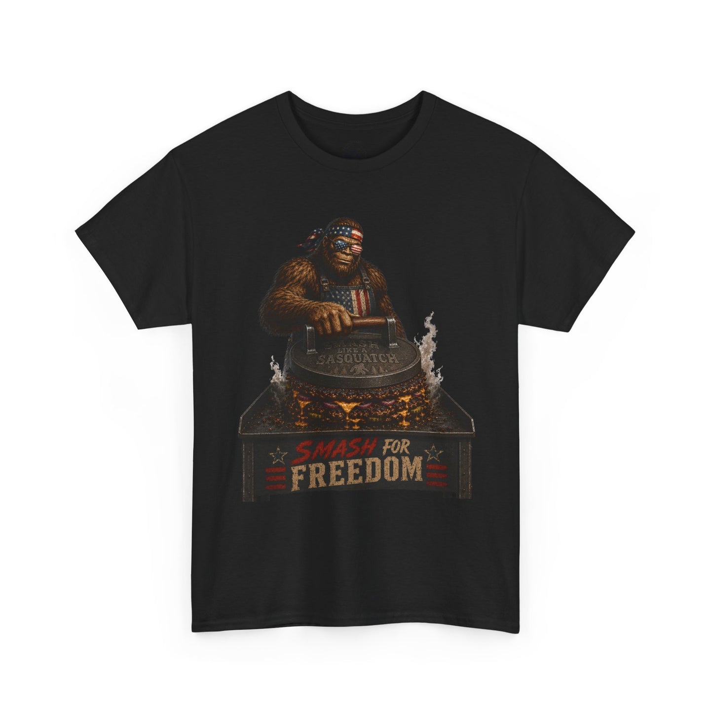 Smash For Freedom Tee – Patriotic Bigfoot BBQ Shirt