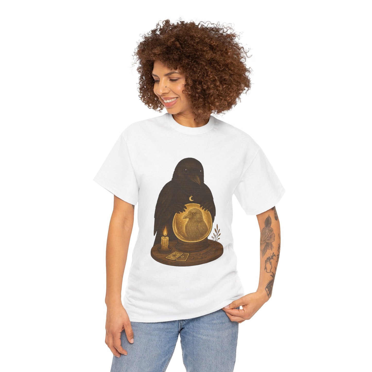 The Psychic Raven Tee – Mystical Seer of the Forest