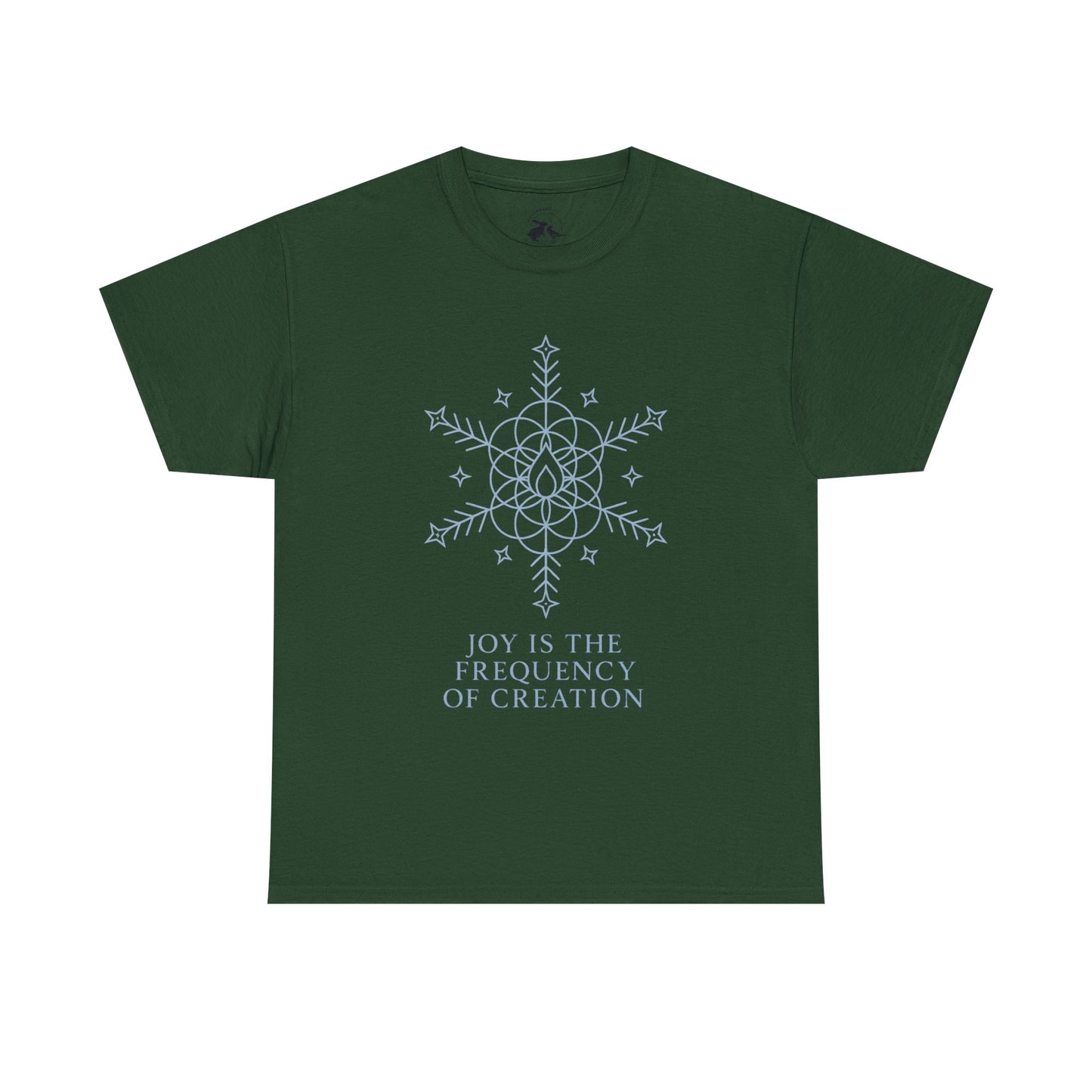 Joy Frequency Tee – Sacred Geometry Snowflake of Creation Graphic Shirt