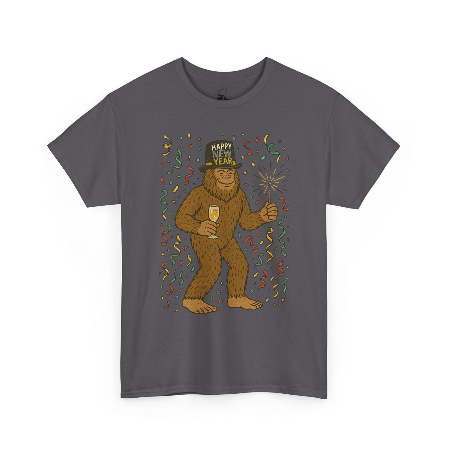Bigfoot Midnight Celebration Tee – New Year Forest Party Shirt