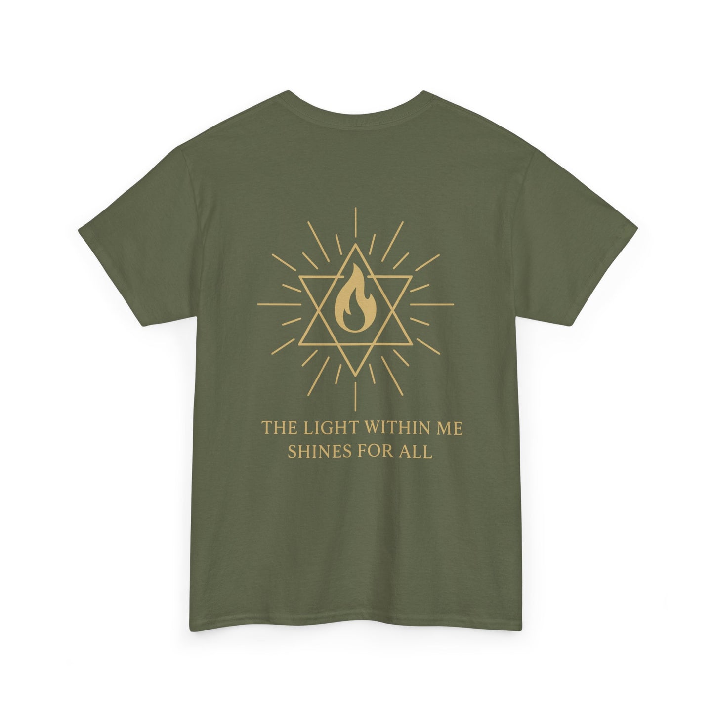 The Light Within Tee – Double Sided Merkaba Flame of Awakening Shirt