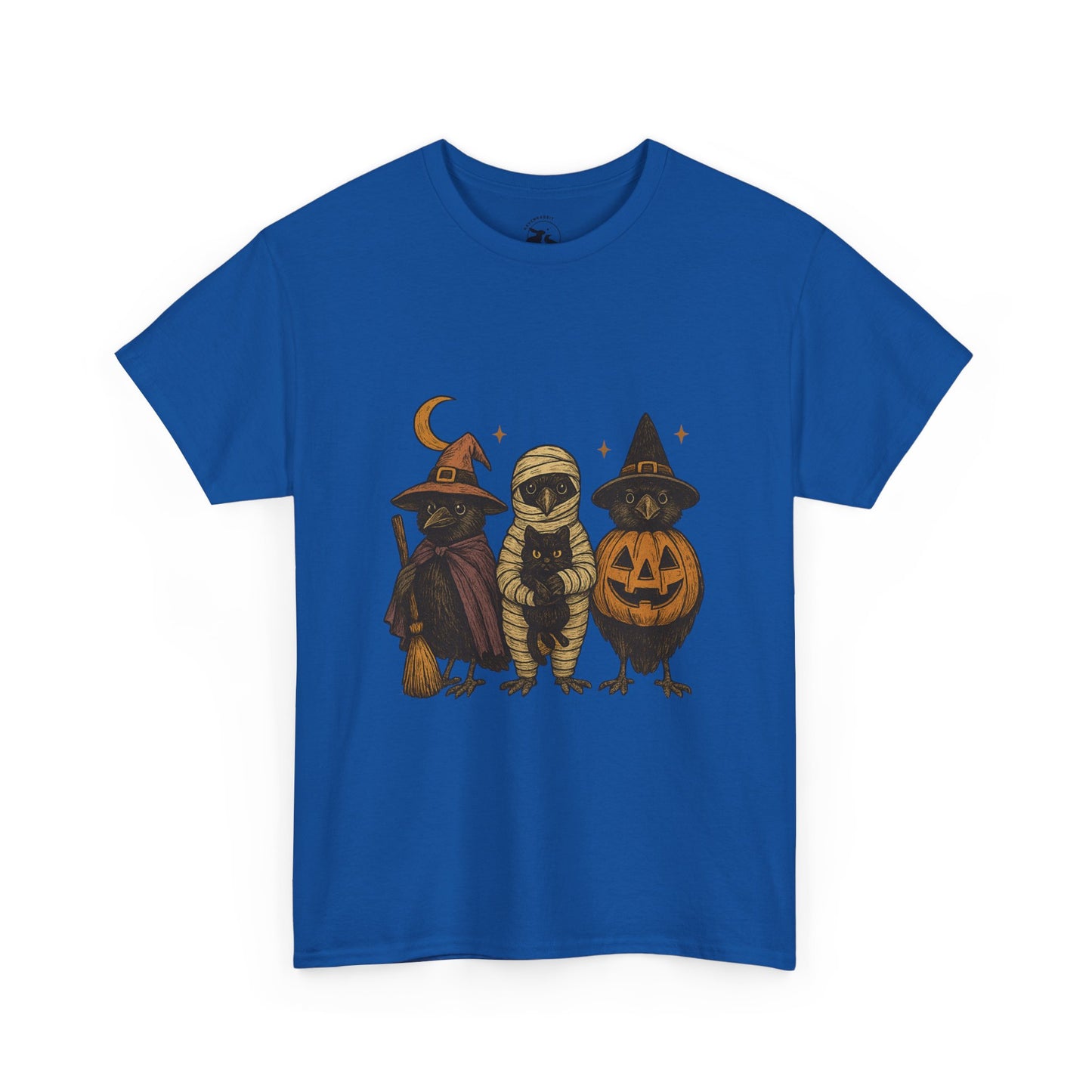 Trick-or-Tweet Trio Tee – Vintage Halloween Raven Shirt