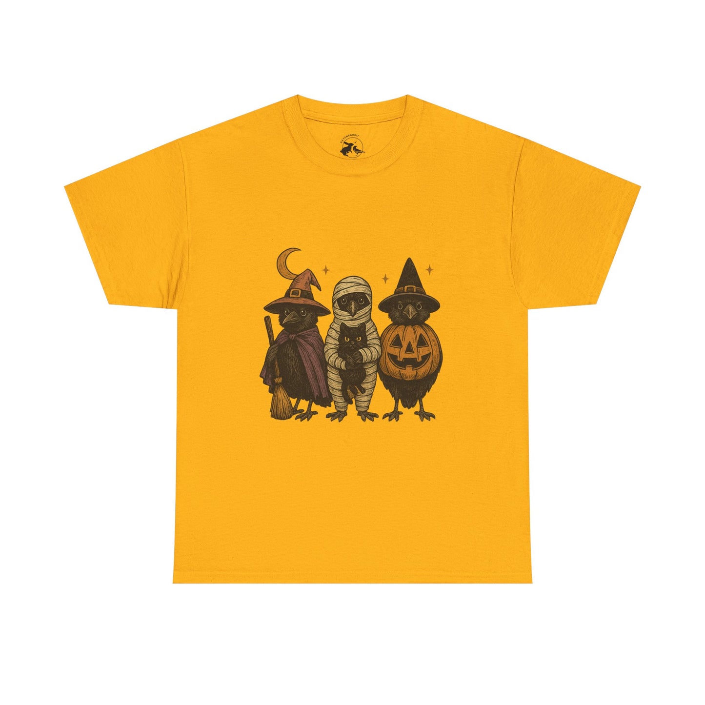 Trick-or-Tweet Trio Tee – Vintage Halloween Raven Shirt