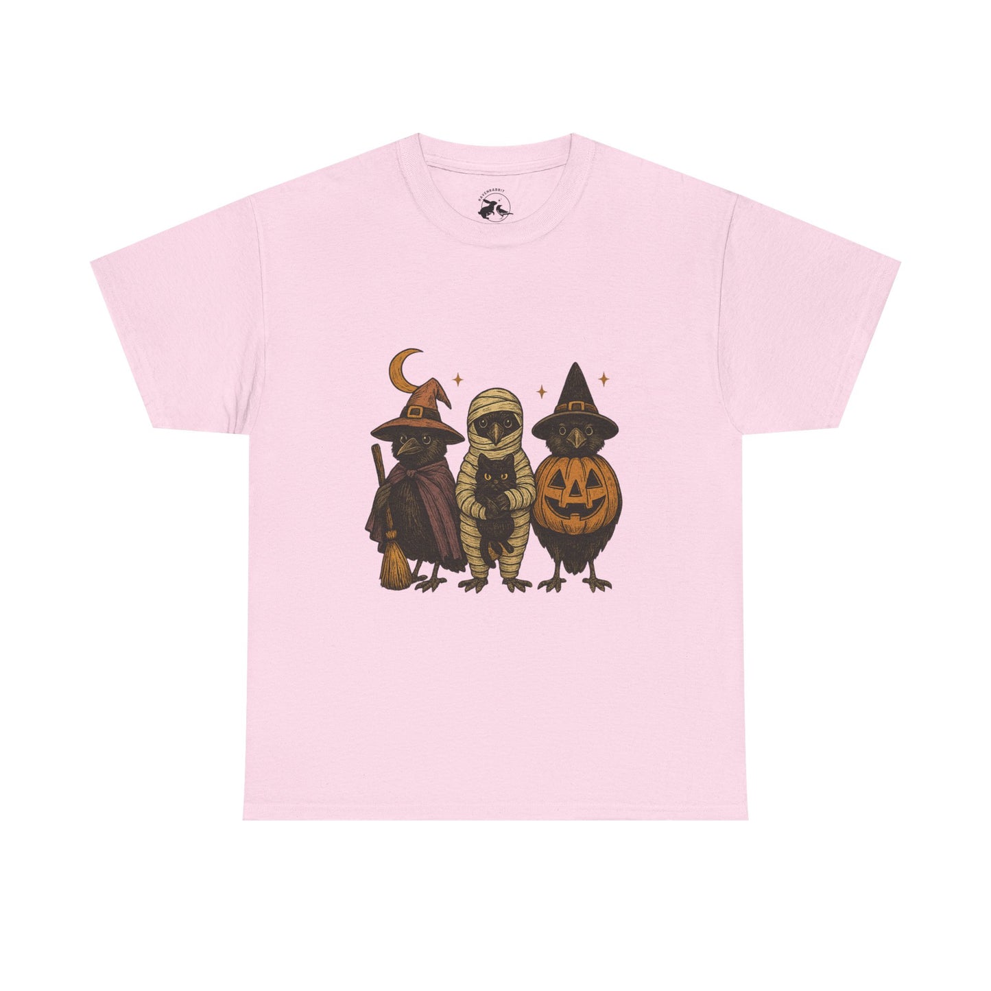 Trick-or-Tweet Trio Tee – Vintage Halloween Raven Shirt