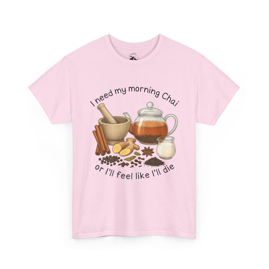 Embrace comfort and style with our Chai Tee — a cozy graphic shirt for tea lovers and chai addicts. Perfect holiday gift for chai fans and mindful lifestyle seekers.