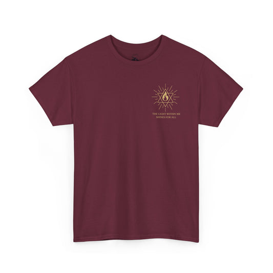 The Light Within Tee – Double Sided Merkaba Flame of Awakening Shirt