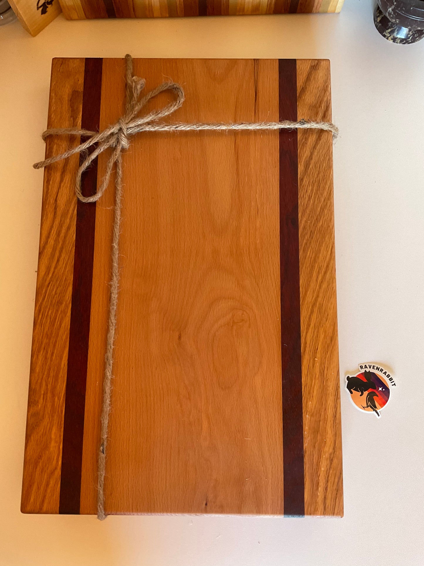 Two Striped Cutting Board with Oak
